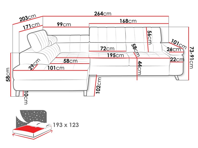 Amshyttan 4-sits Soffa med Schäslong Höger - Möbler - Soffa - Hörnsoffa