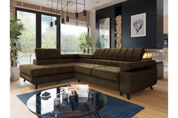Amshyttan Soffa med Schäslong 3-sits - Brun - Möbler - Soffa - Sammetssoffa