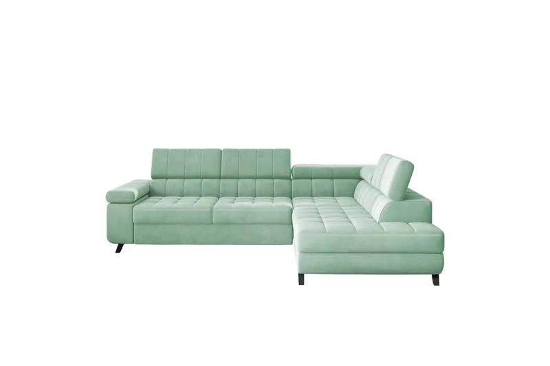 Amshyttan Soffa med Schäslong 3-sits - Grön - Möbler - Soffa - Sammetssoffa