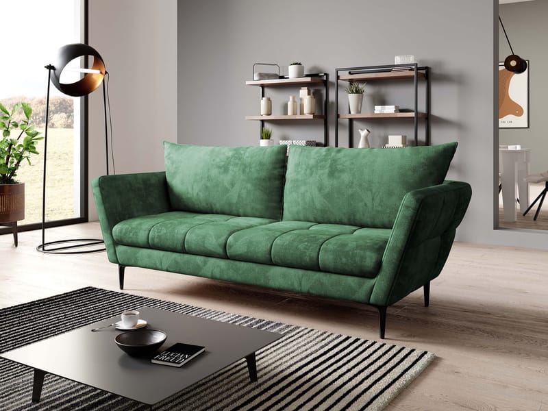 Ancienne 3-sits Soffa - grön - Möbler - Soffa - 2 sits soffa