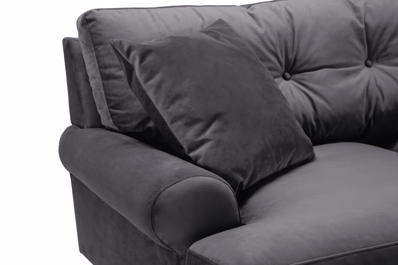 Andrew 2-sits Sammetssoffa - Mörkgrå - Möbler - Soffa - Sammetssoffa