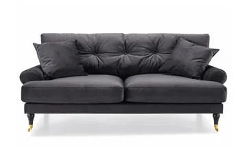 Andrew 2-sits Sammetssoffa - Mörkgrå - Möbler - Soffa - Sammetssoffa