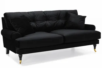 Andrew 2-sits Sammetssoffa - Svart - Möbler - Soffa - Sammetssoffa