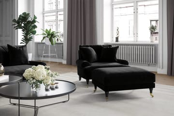Andrew 2-sits Sammetssoffa - Svart - Möbler - Soffa - Sammetssoffa