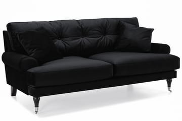 Andrew 2-sits Sammetssoffa - Svart - Möbler - Soffa - Sammetssoffa
