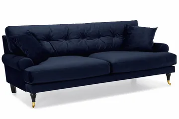 Andrew 3-sits Sammetssoffa - Blå - Möbler - Soffa - Sammetssoffa