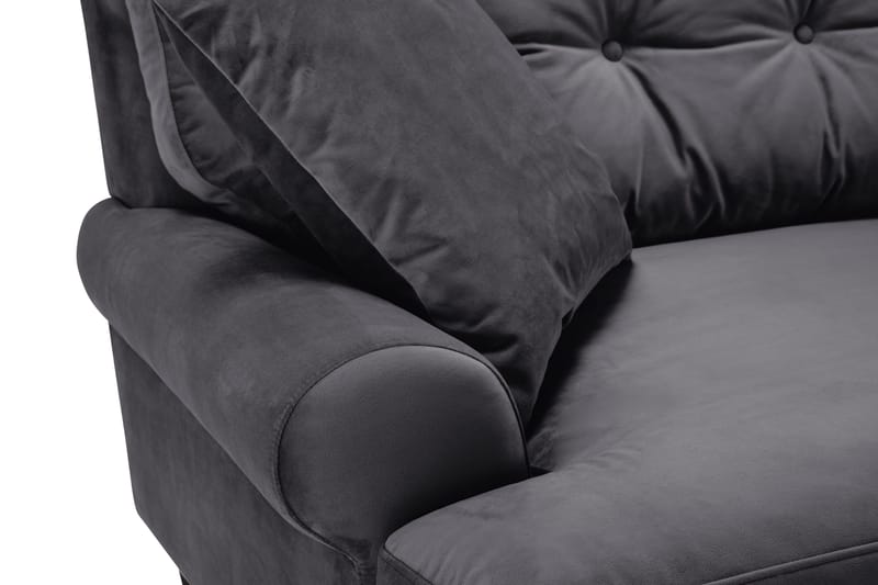 Andrew 3-sits Sammetssoffa - Mörkgrå - Möbler - Soffa - Sammetssoffa
