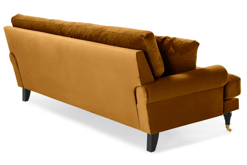 Andrew 3-sits Sammetssoffa - Mörkgul - Möbler - Soffa - Sammetssoffa