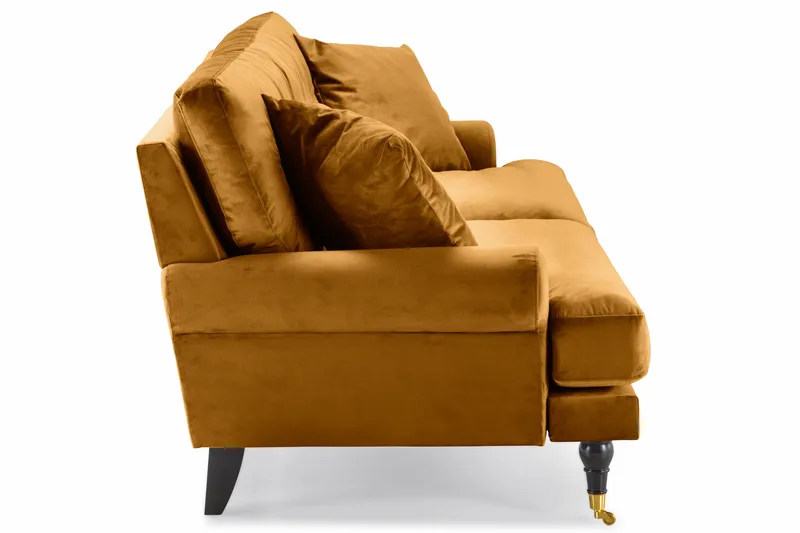 Andrew 3-sits Sammetssoffa - Mörkgul - Möbler - Soffa - Sammetssoffa