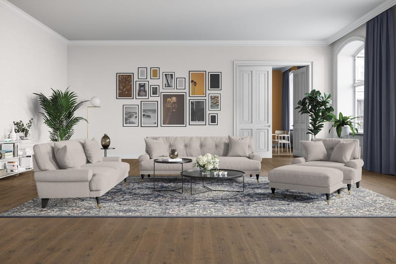 Andrew 3-sits Tygsoffa - Beige - Möbler - Soffa - Howardsoffa