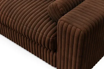 Arken Lyx 6-sits Vändbar L-formad Djup Divansoffa i Manchester - Mörkbrun - Möbler - Soffa - Divansoffa & schäslongsoffa