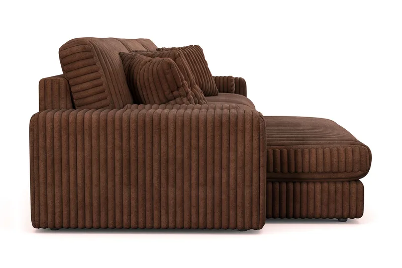 Arken Lyx 6-sits Vändbar L-formad Djup Divansoffa i Manchester - Mörkbrun - Möbler - Soffa - Divansoffa & schäslongsoffa