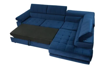 Azoulay Hörnsoffa Vänster - Mörkblå - Möbler - Soffa - Sammetssoffa