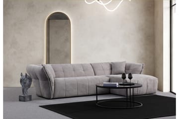 Azzo 4-sits Soffa med Divan - Ljusgrå - Möbler - Soffa - Divansoffa & schäslongsoffa - 4 sits soffa med divan