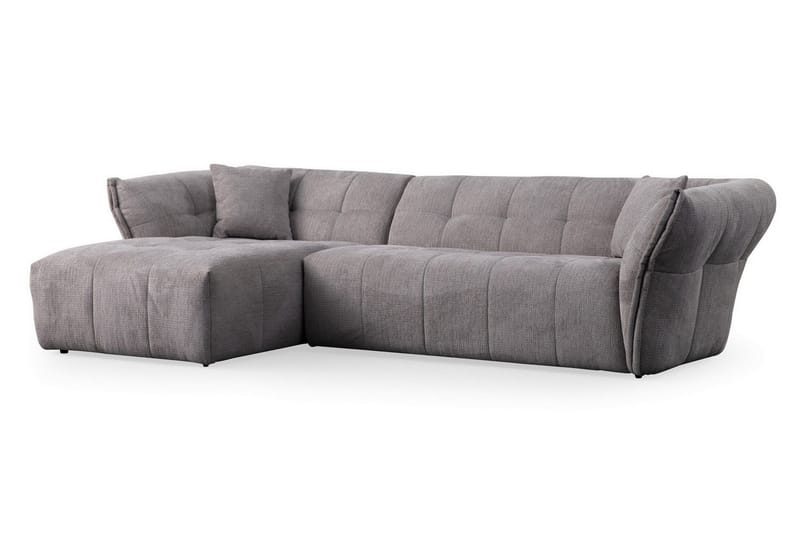 Azzo 4-sits Soffa med Divan - Ljusgrå - Möbler - Soffa - Divansoffa & schäslongsoffa - 4 sits soffa med divan