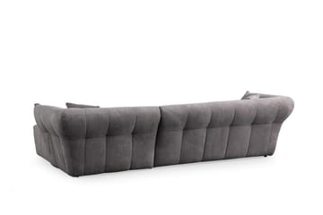 Azzo 4-sits Soffa med Divan - Ljusgrå - Möbler - Soffa - Divansoffa & schäslongsoffa - 4 sits soffa med divan