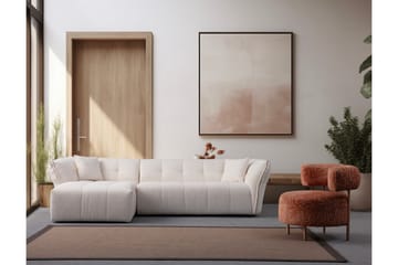 Azzo 4-sits Soffa med Divan - Vit - Möbler - Soffa - Divansoffa & schäslongsoffa - 4 sits soffa med divan