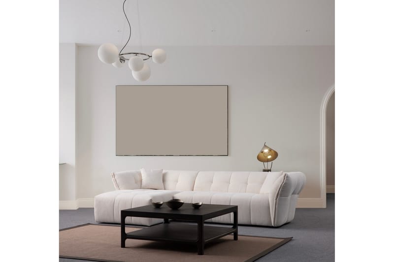 Azzo 4-sits Soffa med Divan - Vit - Möbler - Soffa - Divansoffa & schäslongsoffa - 4 sits soffa med divan