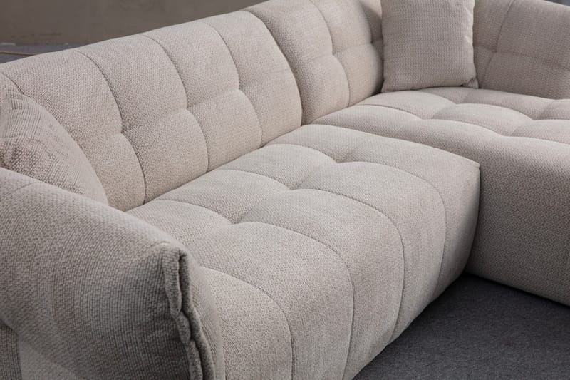 Azzo 4-sits Soffa med Divan - Vit - Möbler - Soffa - Divansoffa & schäslongsoffa - 4 sits soffa med divan