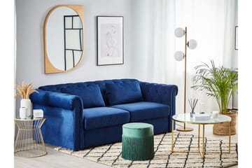 Bäddsoffa Cayenna - Blå - Möbler - Soffa - Sammetssoffa