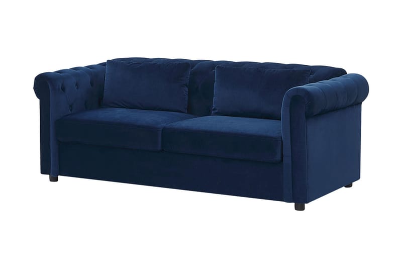Bäddsoffa Cayenna - Blå - Möbler - Soffa - Sammetssoffa