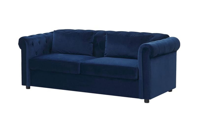 Bäddsoffa Cayenna - Blå - Möbler - Soffa - Sammetssoffa