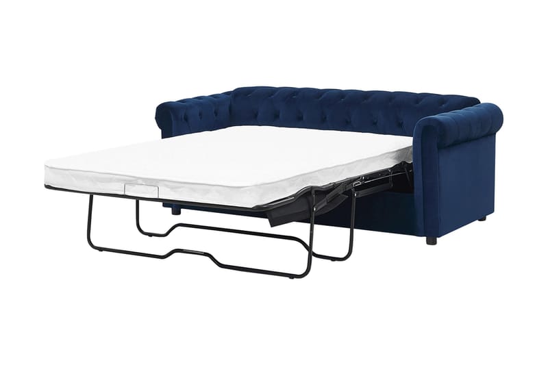 Bäddsoffa Cayenna - Blå - Möbler - Soffa - Sammetssoffa