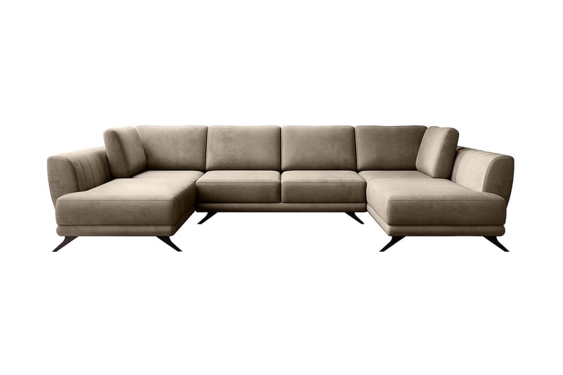 Bäddsoffa Dubbelschäslong Kazuma - Beige - Möbler - Soffa - Bäddsoffa - Bäddsoffa längsbäddad