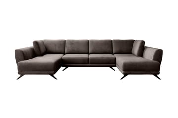 Bäddsoffa Dubbelschäslong Kazuma - Brun - Möbler - Soffa - Bäddsoffa - Bäddsoffa längsbäddad