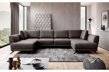 Bäddsoffa Dubbelschäslong Kazuma - Brun - Möbler - Soffa - Bäddsoffa - Bäddsoffa längsbäddad