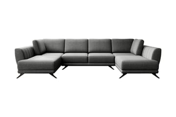 Bäddsoffa Dubbelschäslong Kazuma - Grå - Möbler - Soffa - Bäddsoffa - Bäddsoffa längsbäddad