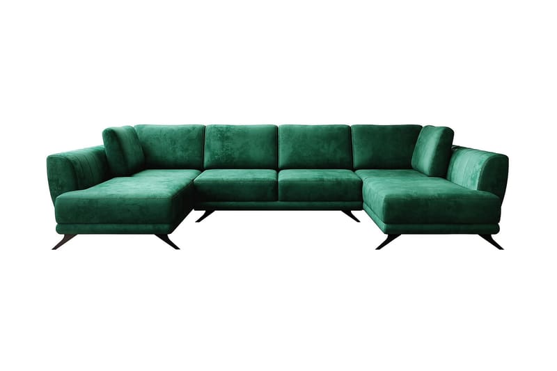 Bäddsoffa Dubbelschäslong Kazuma - Grön - Möbler - Soffa - Bäddsoffa - Bäddsoffa längsbäddad