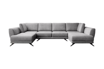 Bäddsoffa Dubbelschäslong Kazuma - Ljusgrå - Möbler - Soffa - Bäddsoffa - Bäddsoffa längsbäddad