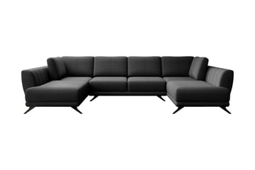 Bäddsoffa Dubbelschäslong Kazuma - Mörkgrå - Möbler - Soffa - Bäddsoffa - Bäddsoffa längsbäddad