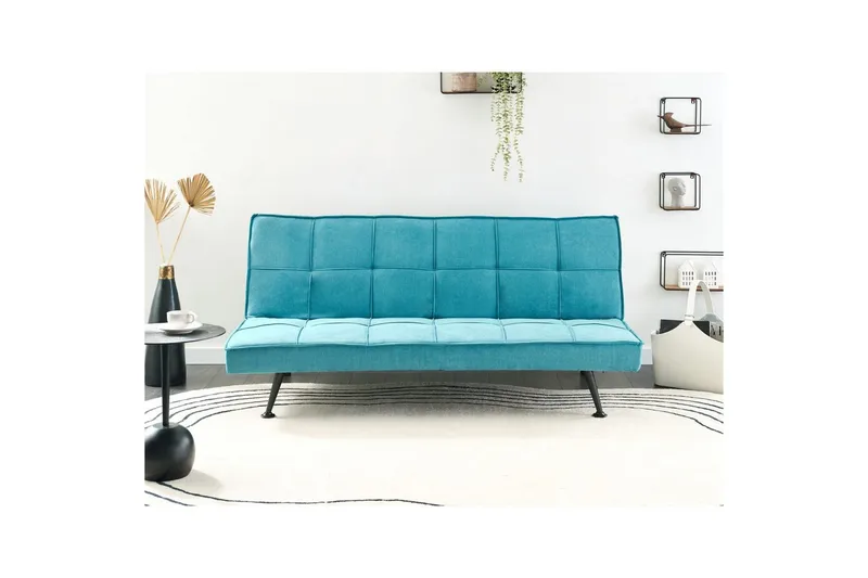 Bäddsoffa Hasle Blå, Svart - Blå - Möbler - Soffa - Bäddsoffa - Futon - Futon soffa