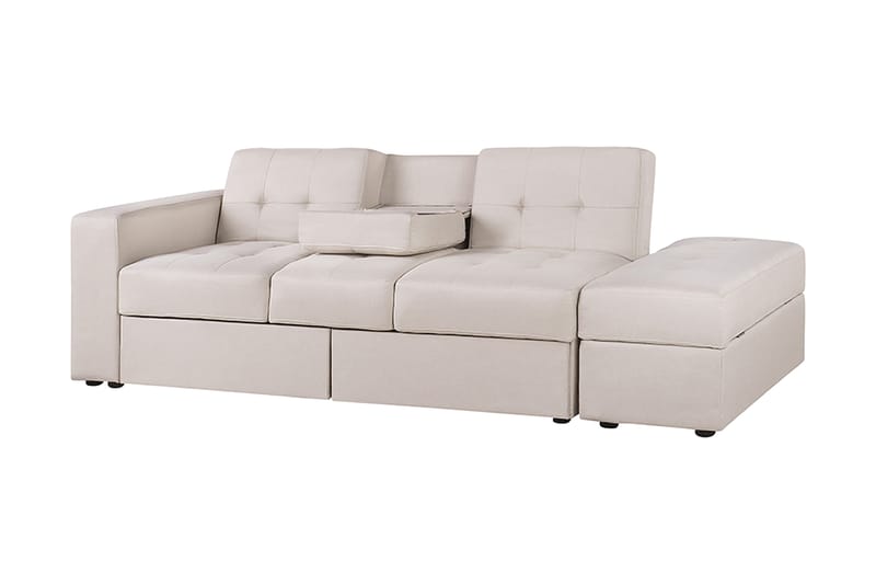 Bäddsoffa Loudell - Beige - Möbler - Soffa - Bäddsoffa - Bäddsoffa längsbäddad