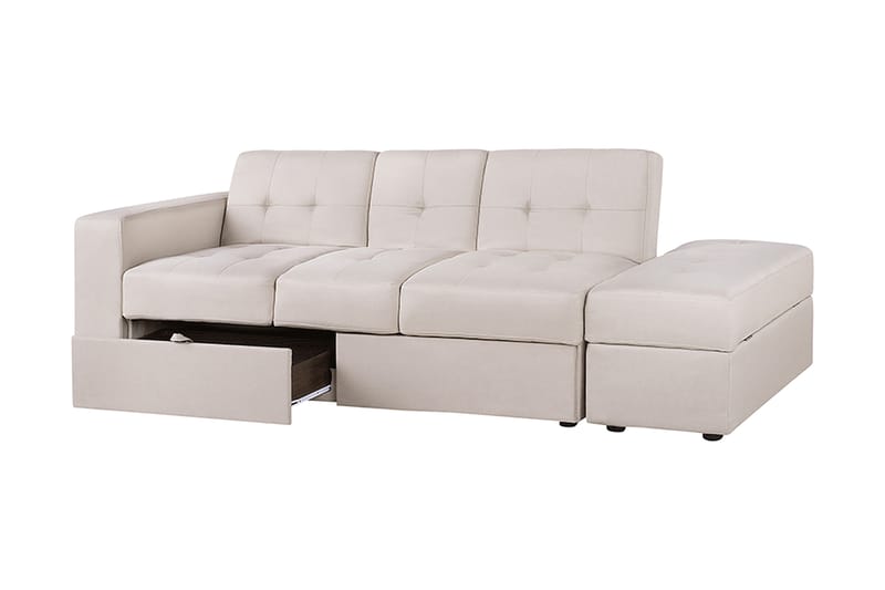 Bäddsoffa Loudell - Beige - Möbler - Soffa - Bäddsoffa - Bäddsoffa längsbäddad