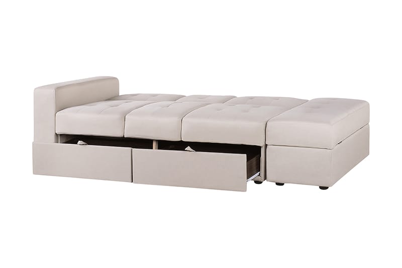 Bäddsoffa Loudell - Beige - Möbler - Soffa - Bäddsoffa - Bäddsoffa längsbäddad