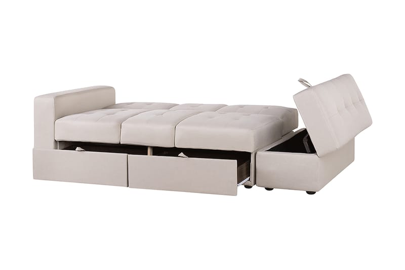 Bäddsoffa Loudell - Beige - Möbler - Soffa - Bäddsoffa - Bäddsoffa längsbäddad