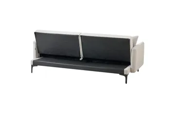 Bäddsoffa Lucan Beige, svart - Beige - Möbler - Soffa - Soffgrupp