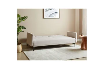 Bäddsoffa Lucan Beige, svart - Beige - Möbler - Soffa - Soffgrupp