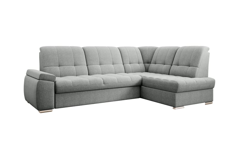 Bäddsoffa m. Schäslong Amelya 3-sits - Grå - Möbler - Soffa - Bäddsoffa - Bäddsoffa längsbäddad
