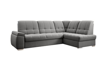 Bäddsoffa m. Schäslong Amelya 3-sits - Grå - Möbler - Soffa - Bäddsoffa - Bäddsoffa längsbäddad