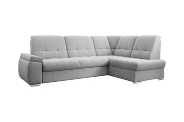 Bäddsoffa m. Schäslong Amelya 3-sits - Grå - Möbler - Soffa - Bäddsoffa - Bäddsoffa längsbäddad