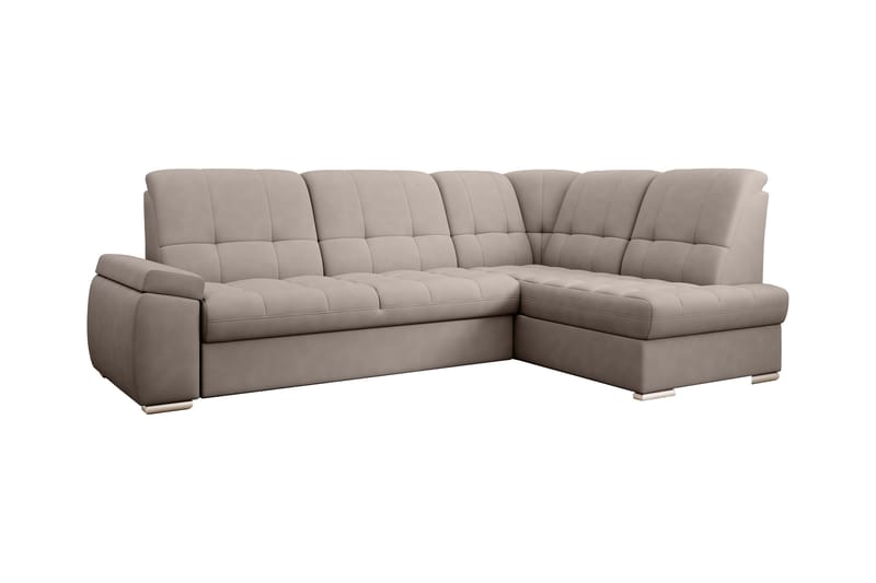 Bäddsoffa m. Schäslong Amelya 3-sits - Grå - Möbler - Soffa - Bäddsoffa - Bäddsoffa längsbäddad