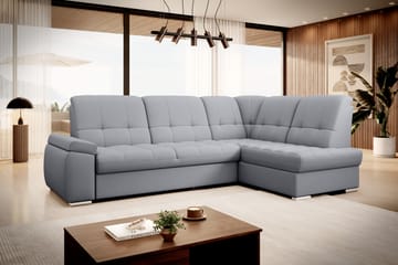 Bäddsoffa m. Schäslong Amelya 3-sits - Grå - Möbler - Soffa - Bäddsoffa - Bäddsoffa längsbäddad