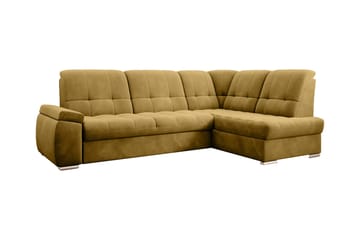 Bäddsoffa m. Schäslong Amelya 3-sits - Gul - Möbler - Soffa - Bäddsoffa - Bäddsoffa längsbäddad