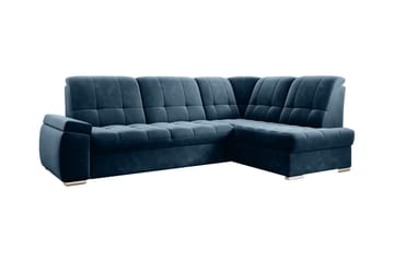 Bäddsoffa m. Schäslong Amelya 3-sits - Mörkblå - Möbler - Soffa - Bäddsoffa - Bäddsoffa längsbäddad