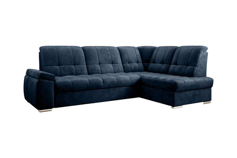 Bäddsoffa m. Schäslong Amelya 3-sits - Mörkblå - Möbler - Soffa - Bäddsoffa - Bäddsoffa längsbäddad