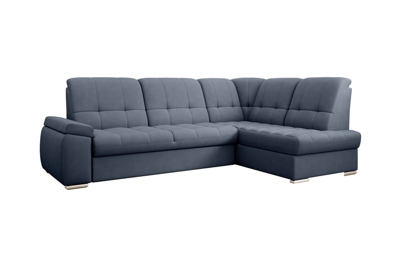 Bäddsoffa m. Schäslong Amelya 3-sits - Mörkblå - Möbler - Soffa - Bäddsoffa - Bäddsoffa längsbäddad